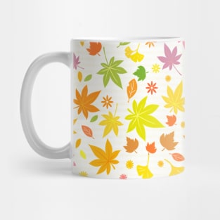 Fall Leaves Art Deco Wallpaper Pattern Design Mug